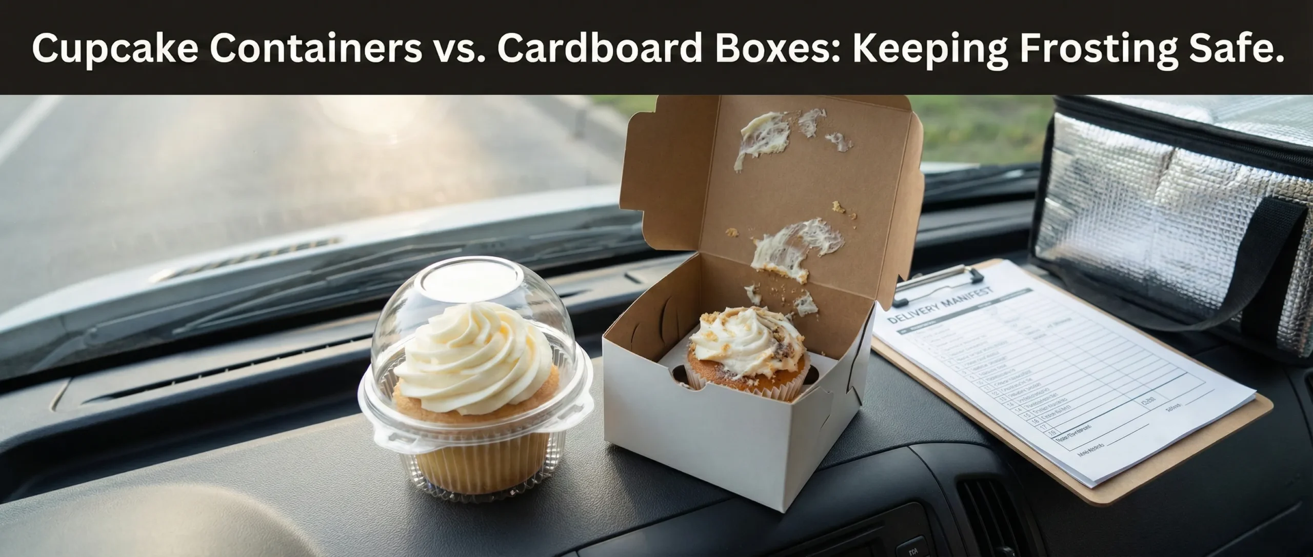 Cupcake Containers, individual cupcake containers, frosting safe packaging, cardboard bakery boxes vs plastic, ship cupcakes safely, deep dome cupcake lids